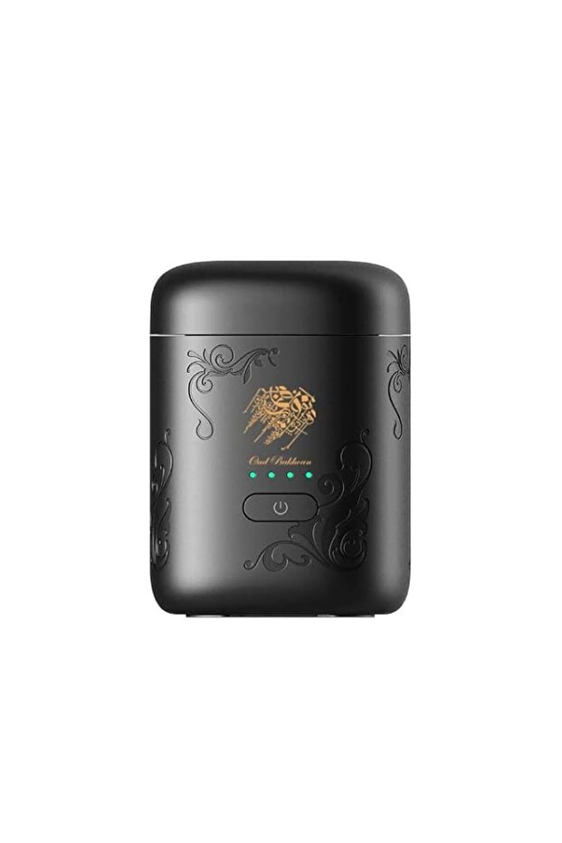 Newest Mini Portable USB Smart Incense Burner, Rechargeable Arabic Oud Burner, Electronic Bukhoor Diffuser with LED Battery Indicator, Compact Aroma Diffuser for Home, Office, Car (Black)