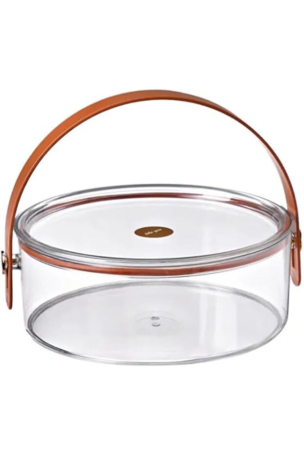 OVA Fruit Basket Organizer Kitchen Caserole Dining Storage Round Clear Transparent Stackable Plastic Container,Clear