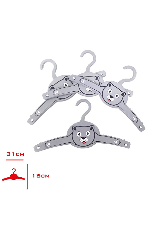 Children's Clothes Hanger Bear Pattern 4 Pieces