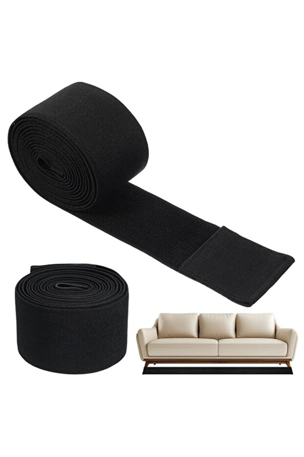 Under Couch Blockerr - Strap Barrier for Under Sofa, Bed & Furniture Bottom Stop Things from Going Under, Adjustable Elastic Nylon Strap for Pets Toys and Kids, Easy to Install, 3in x 132in