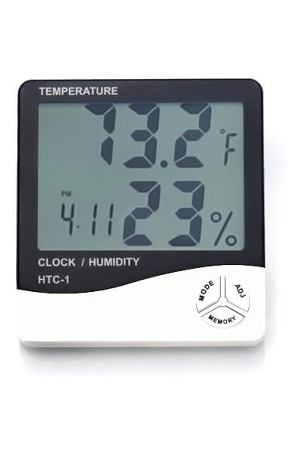 Digital LCD White Thermometer Hygrometer Temperature Humidity Meter