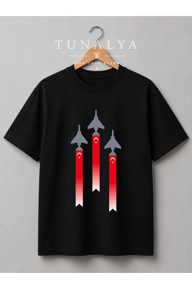 Tunalya Ataturk and Turkish Flag August 30Th October 29Th April 23Rd Designed Premium Printed Unisex Cotton National Day T-Shirt
