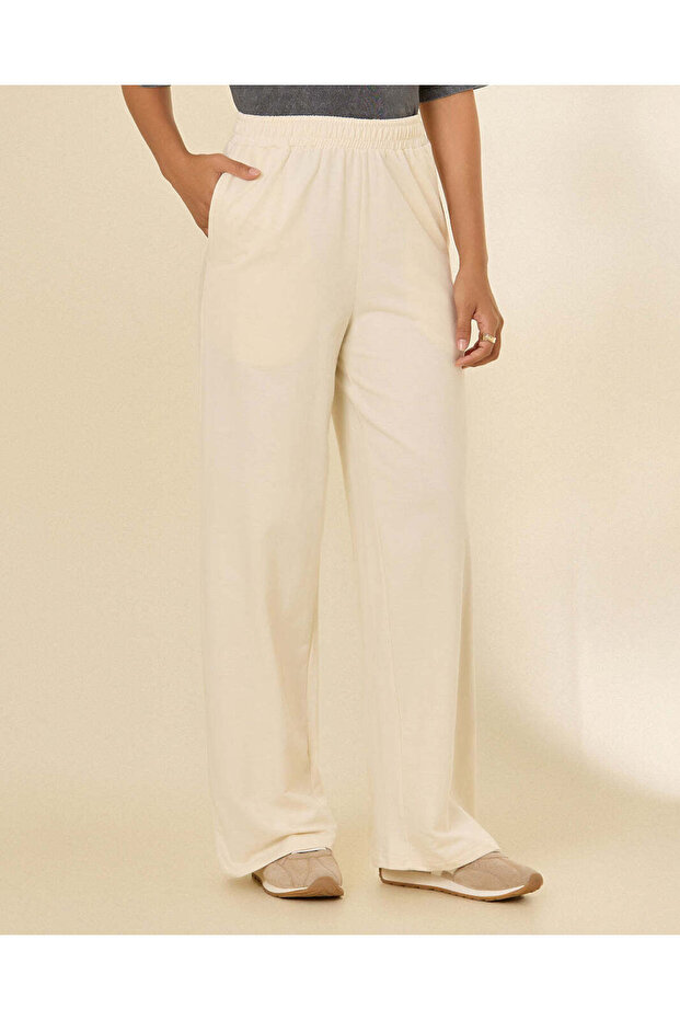 Women White Wide Leg Pants