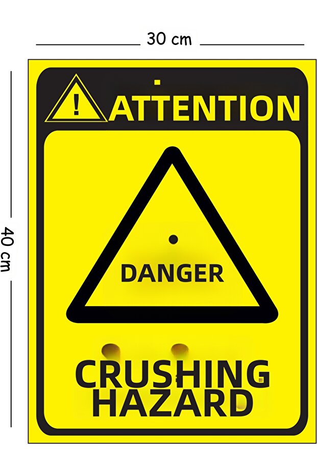 لافتة تحذيرية معدنية من Metal Attention Danger Jam Hazard مقاس 30x40 سم A3 تحذيرية للسلامة المهنية