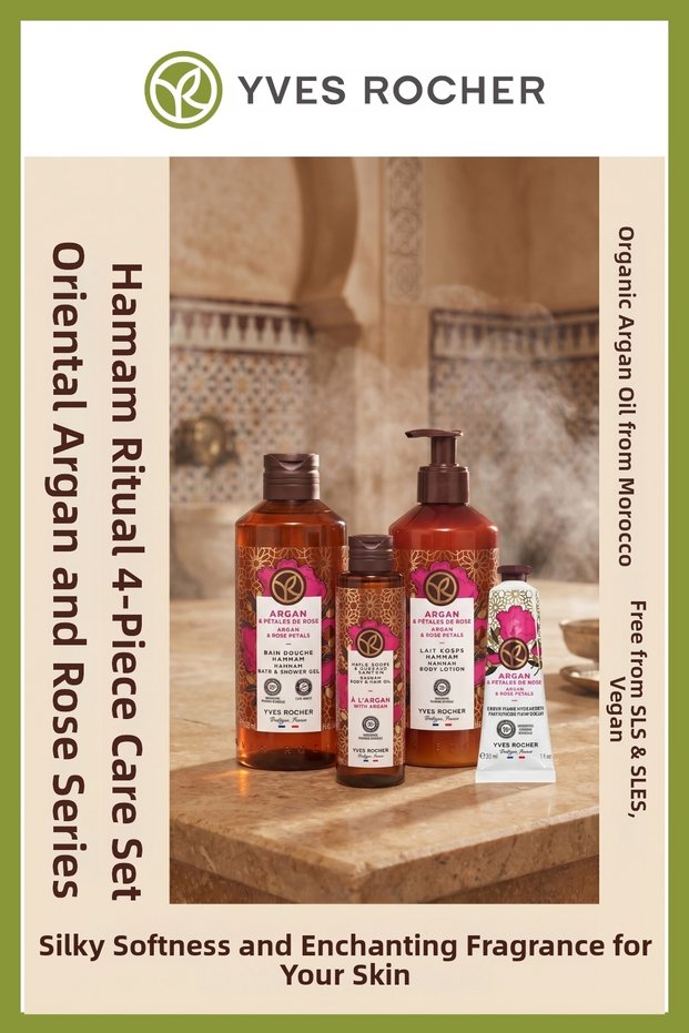 Oriental Argan Rose Care Set - Shower Gel, Lotion, Oil and Hand Cream