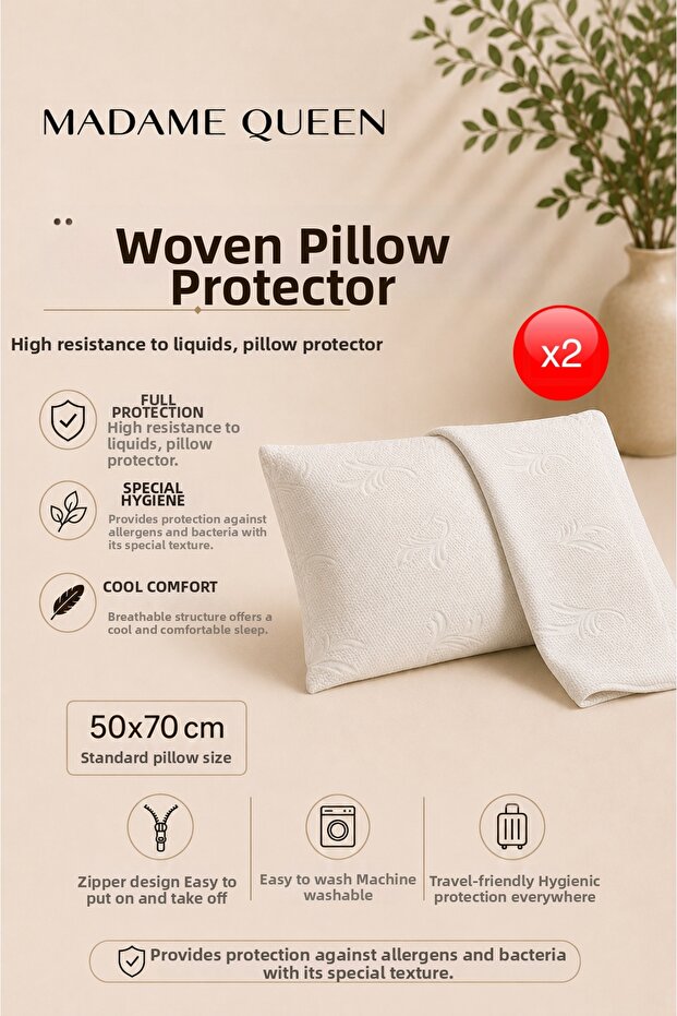 Knitted Pillow Covers Water and Dirt Resistant Zippered Pillow Protector Cover