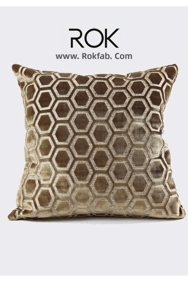 Hexagonal Patterned Throw Pillow Cover 45X45 cm Decorative Pillowcase