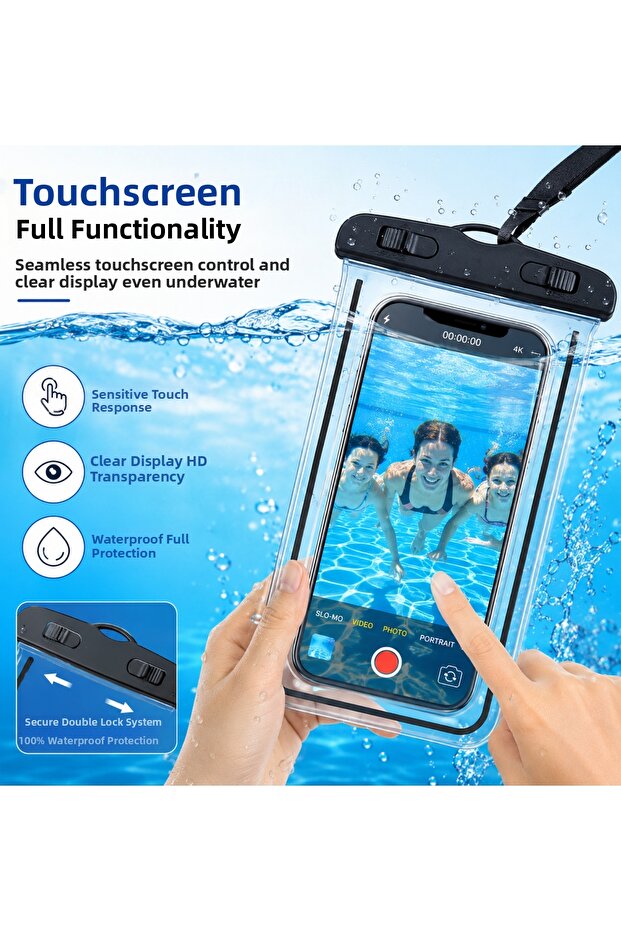 Waterproof Touchscreen Case |   Sea Pool Beach Phone Protection Case Universal Waterproof Pouch