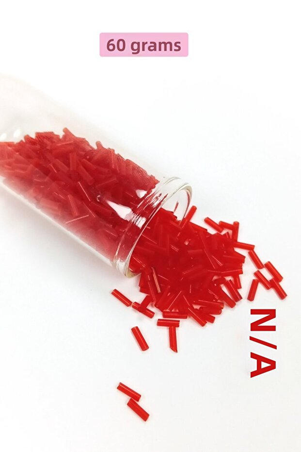 Long Tube Cutting Beads Diameter 2mm Length 10 mm - 60 Grams - Red - Bnc284 Comfortable Mold Support Feeling