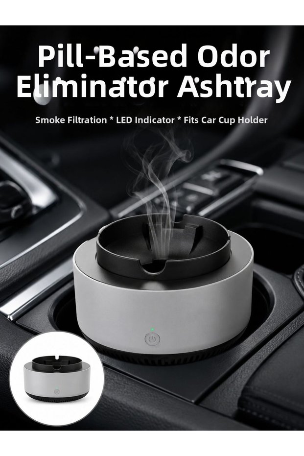 Ash Tray Air Purifier Vehicle Smart Ashtray Smoke Cleaner