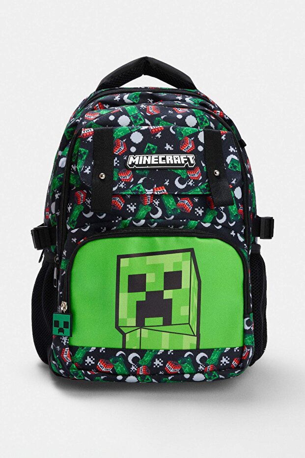 Yeşil Erkek Çocuk Minecraft Lisanslı Okul Sırt Çantası TKDAW27SI00005