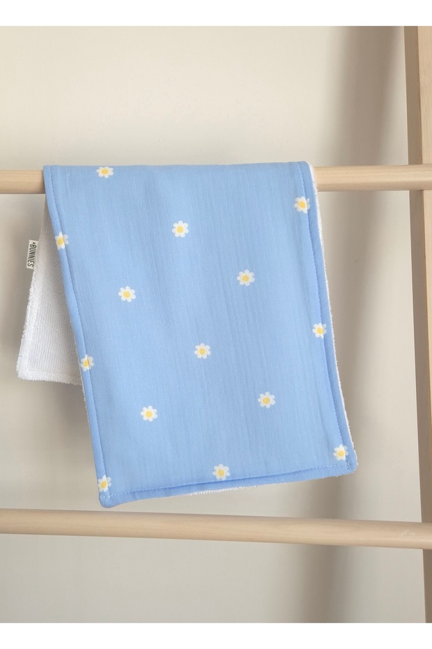 Jr. Bunnies Shoulder Diaper 20X43 cm Muslin + Towel 100% Cotton Double Layer Absorbent Daisy Pattern