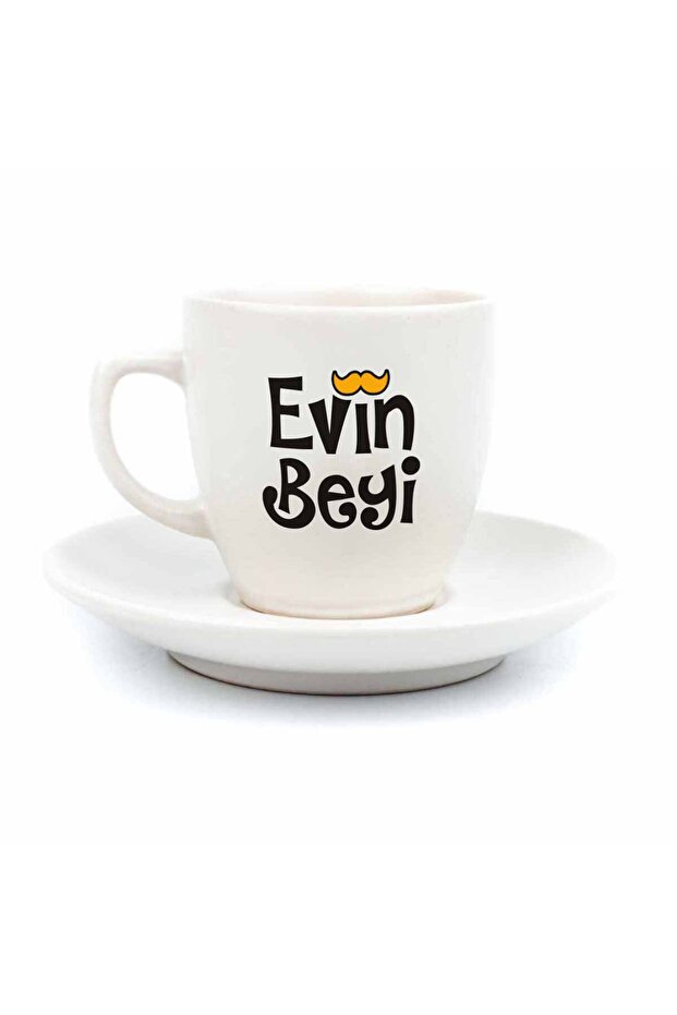 فنجان قهوة تركي من السيراميك الكريمي من Evin Beyi - هدية