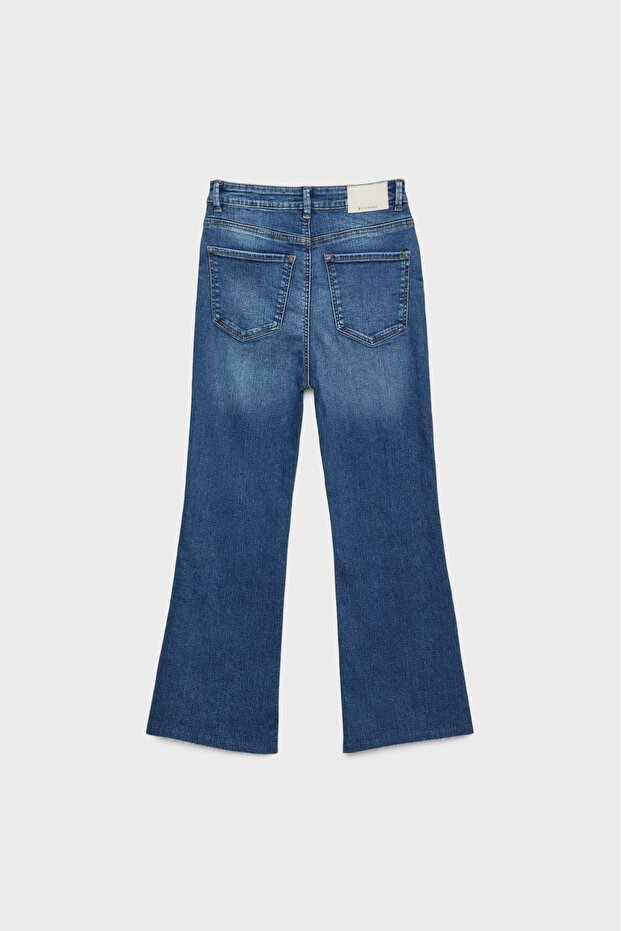 D78 Cropped Çan Paça Jean - 7
