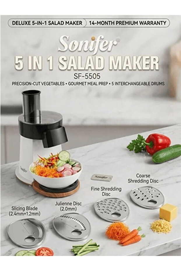 5-in-1 Electric Vegetable Chopper & Salad Maker