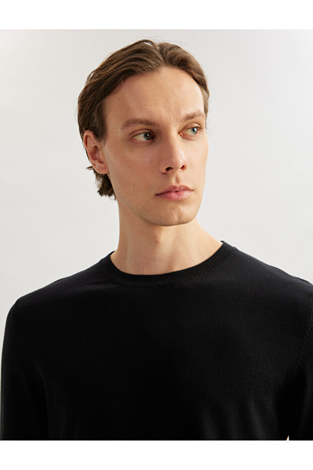 Basic Knitwear Sweatshirt Crew Neck Long Sleeve