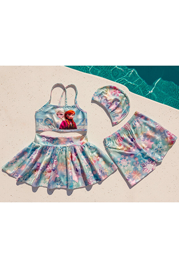Girl's Quick Dry 4-Piece Bikini Swimsuit Set 86670
