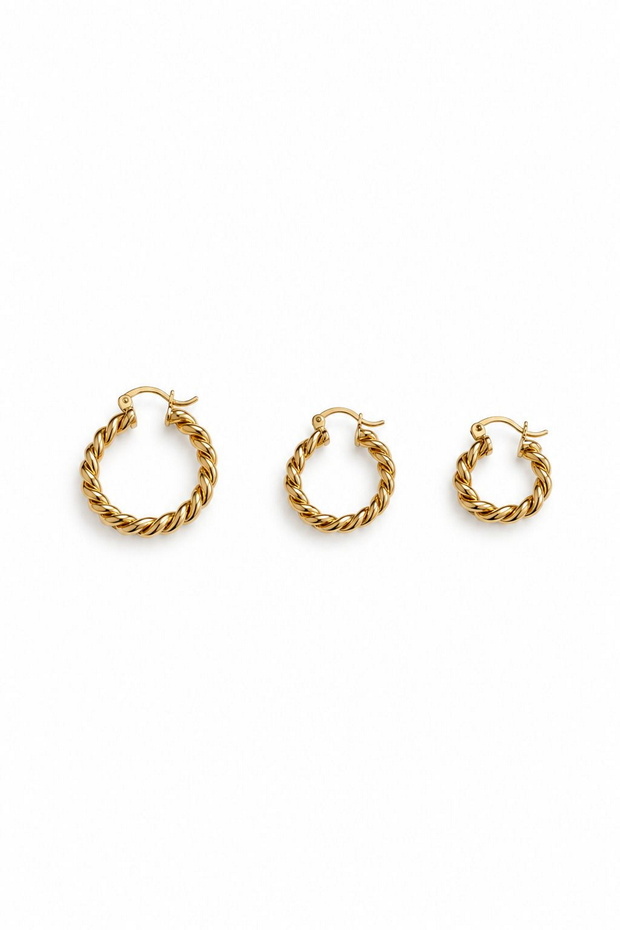 Women's Earrings 3-Piece Crushed Auger Sequential Length Earrings