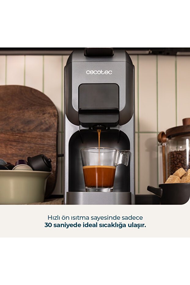 Freestyle Compact Black Espresso Makinesi Kompakt Güçlü 20 Bar - 6
