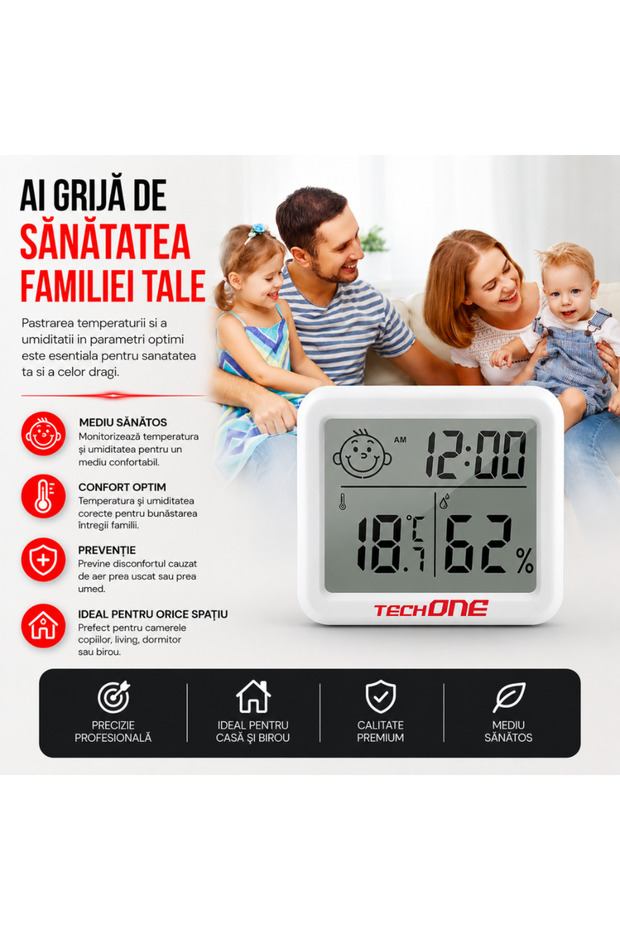 Termometru și higrometru de cameră CX-0813 - 7