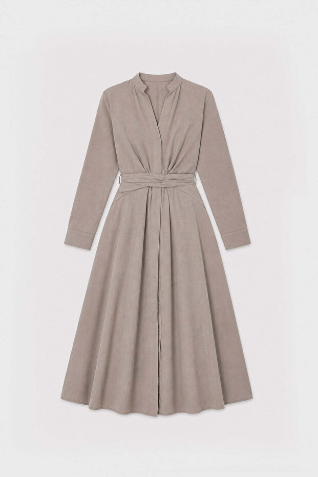 Mink 100% Lyocell Belted Women's Dress