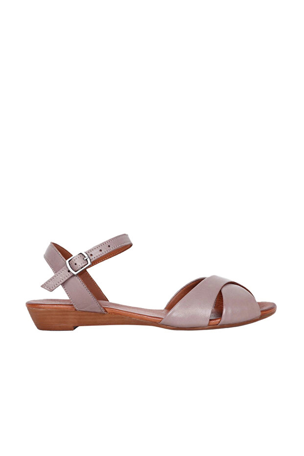 Silver Leather Women's Sandals 01Wn3808