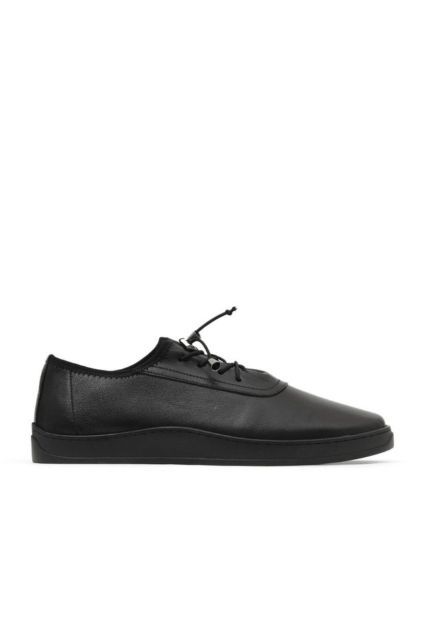 Black Safari Leather Men's Sports Shoes 34Ma12343