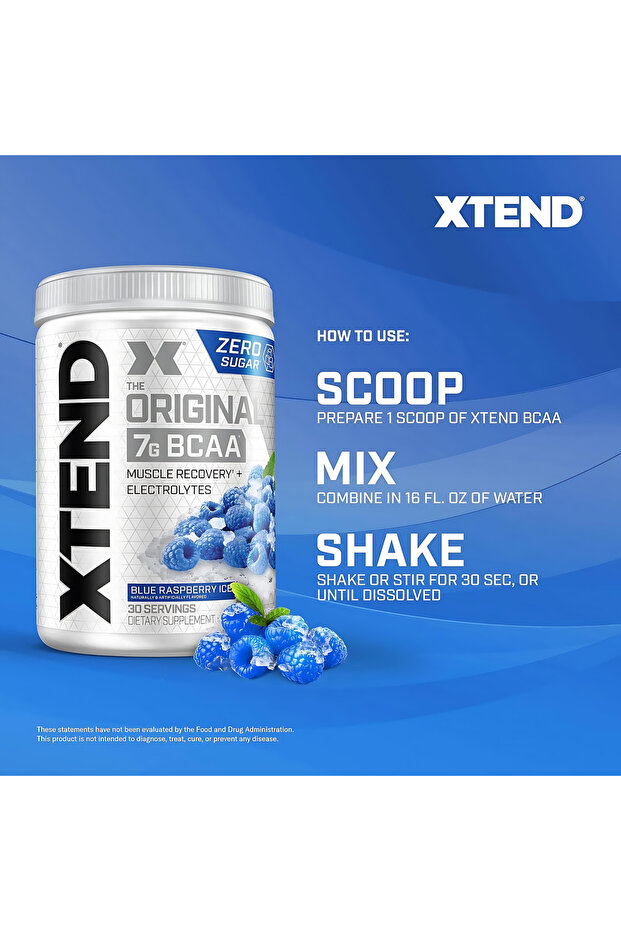 Original BCAA, Blue Raspberry Ice, 30 - 7