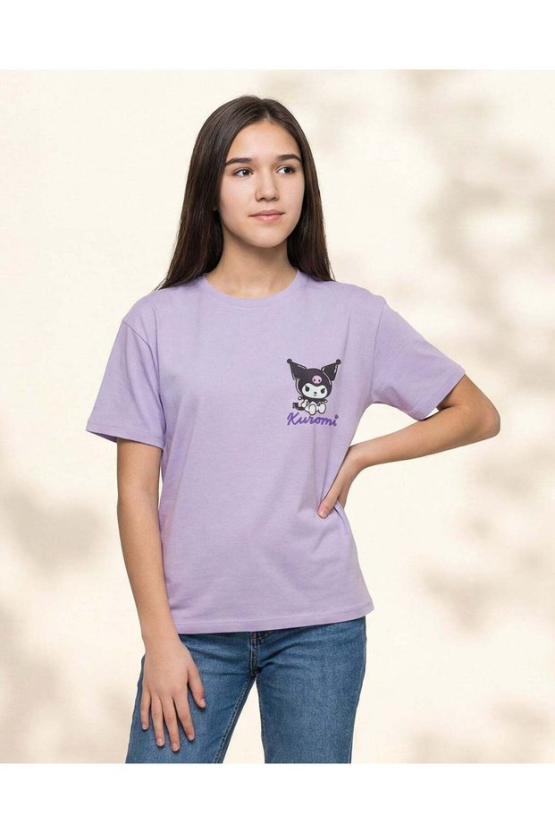 Senior Girls Purple Kuromi Oversized T-Shirt