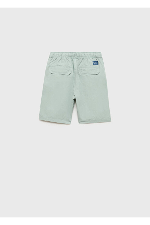 Beli lastikli bermuda şort - 4