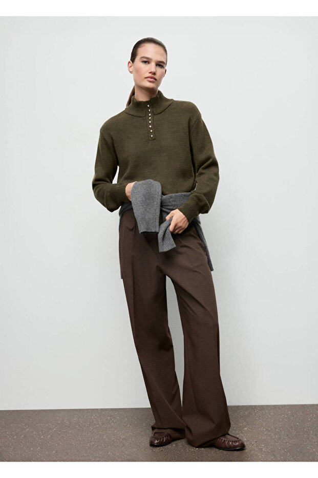 Perkins Collar Button Sweater - 2