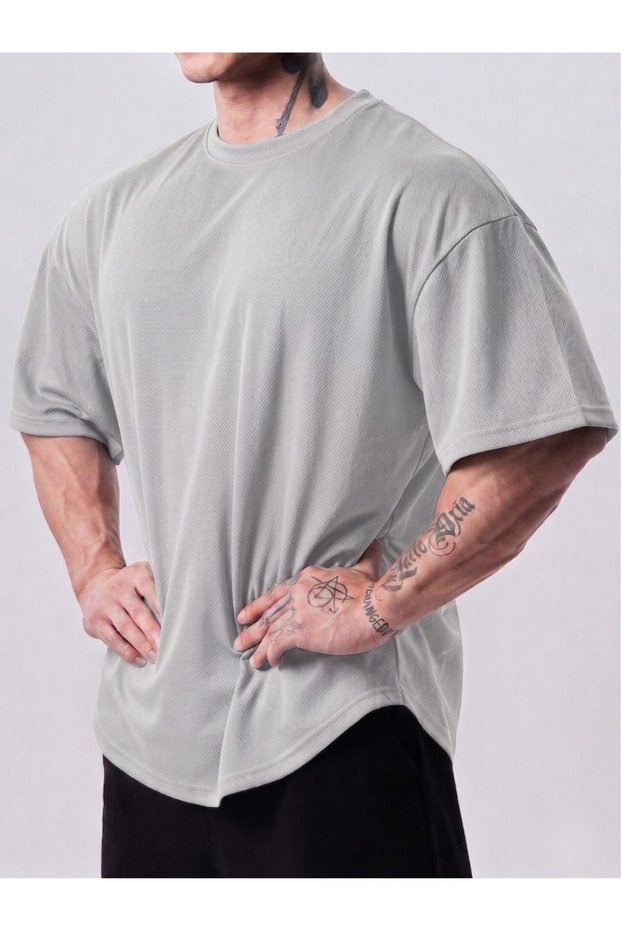 Genius Men's Sports T-Shirt Polyester Fabric Oversize Fitness & Gym Training T-Shirt
