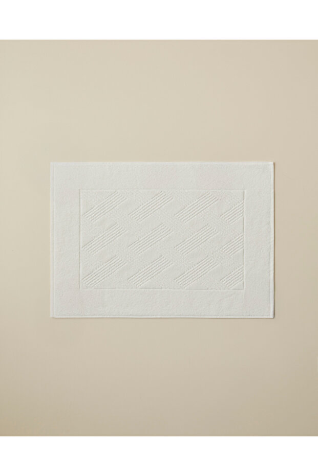 Chic Diamond Cotton Foot Towel 50X70 cm Ivory