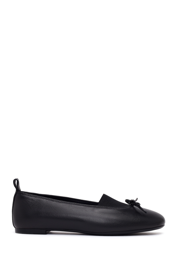 Women's Black Leather Ballerinas 26Pfd141418