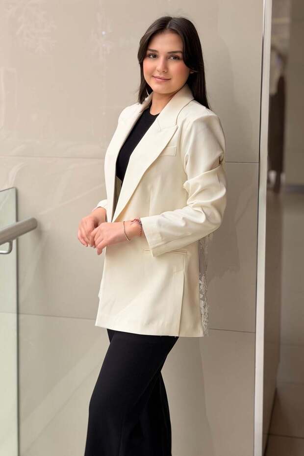 Jacket with Lace Detail on the Back