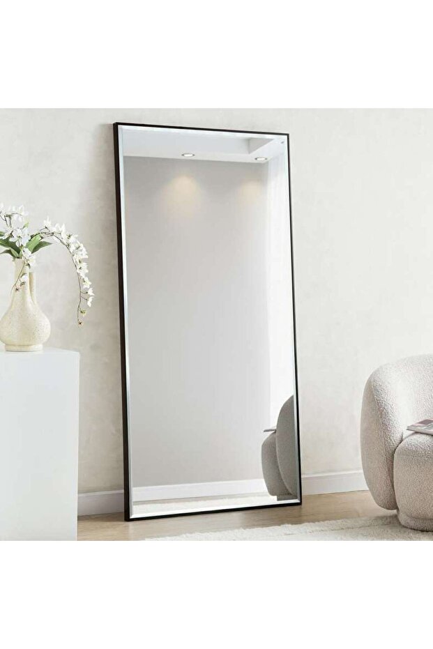 Mojo Bevelled Leaner Mirror 92x182cm - Black