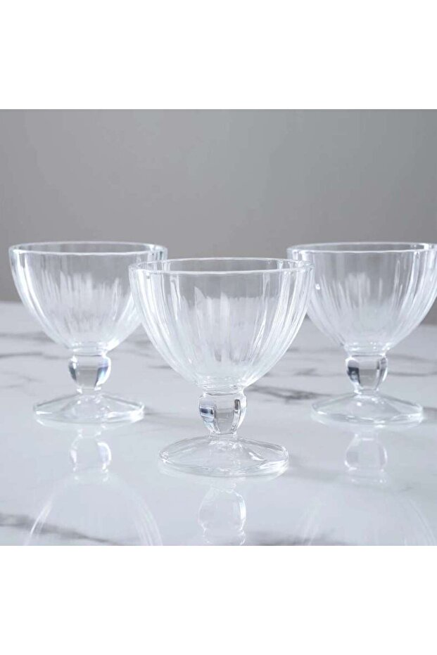 Quardro 6-piece Ice Cream Sundae Set 250ml - Clear