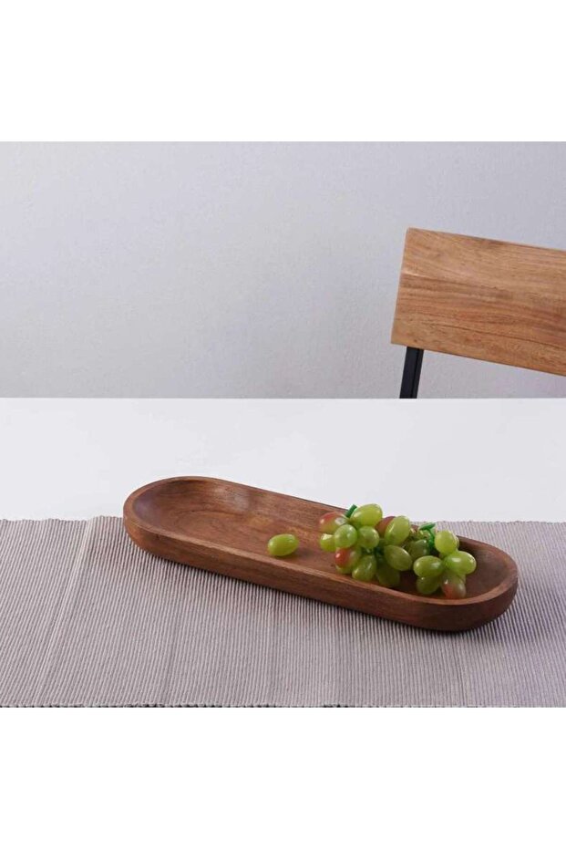 Rabaha Acacia Oval Serving Platter 40.5x13x4.5cm - Natural