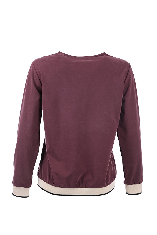 Ribbed V-Neck Blouse - 5