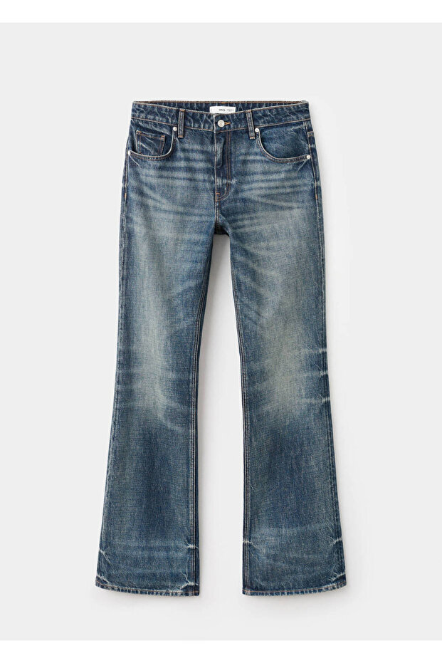 Schlagjeans mit mittlerer Taille - 3