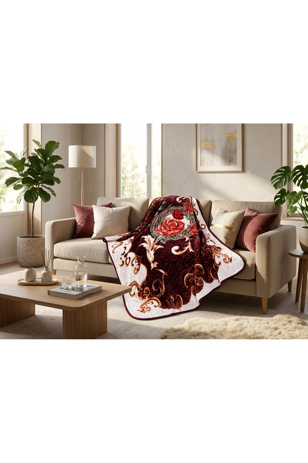Velvet Self Patterned Oversize Blanket - 3