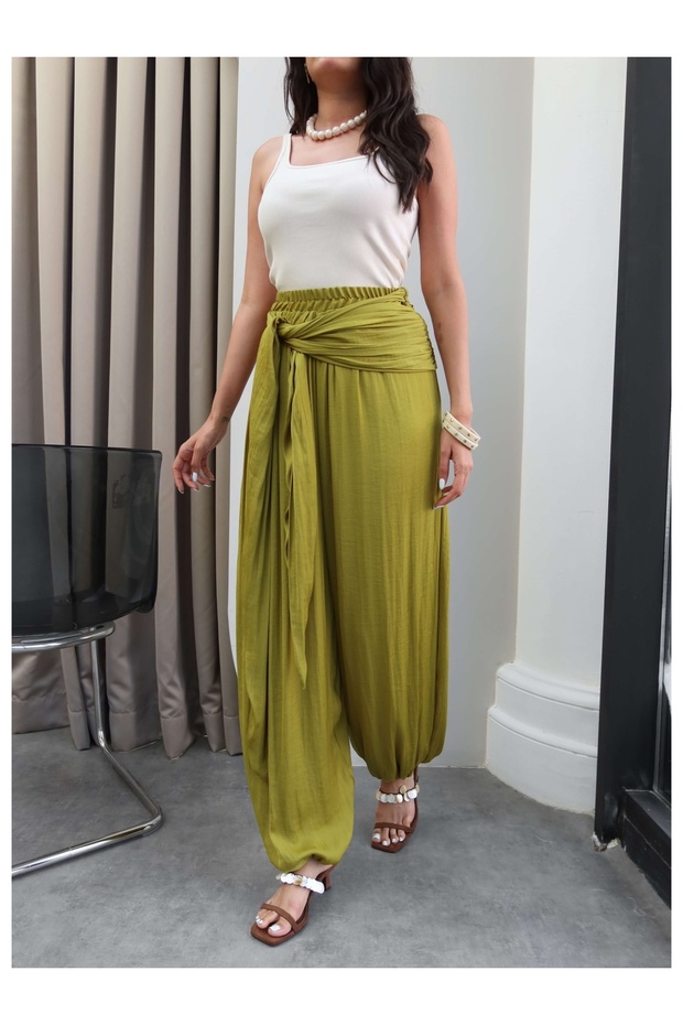 Shalwar Trousers with Tie-Up Detail