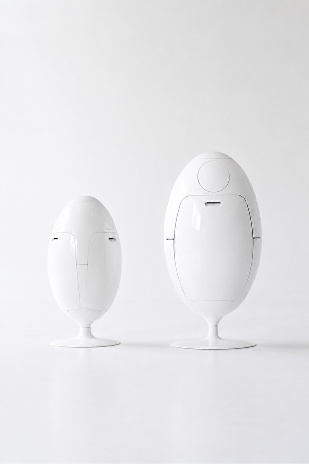 Egg Bin Tasarım Çöp Kovası Beyaz Small Boy
