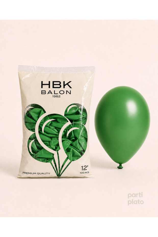 بالون باستيل 12 بوصة أخضر HBK 100 قطعة