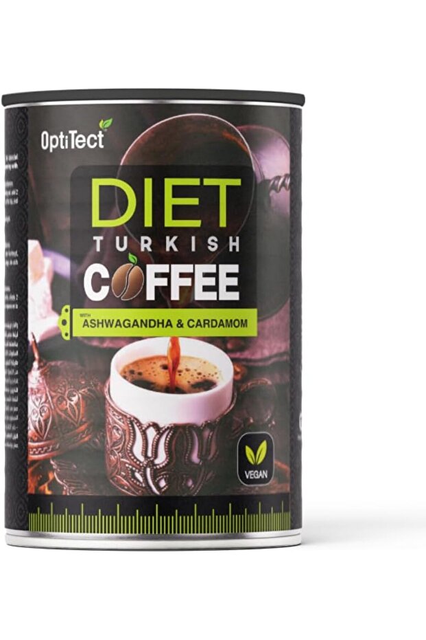 Diet Turkish Coffee + Ashwagandha and Cardamom, 10 sachets, Keto Friendly, Vegan