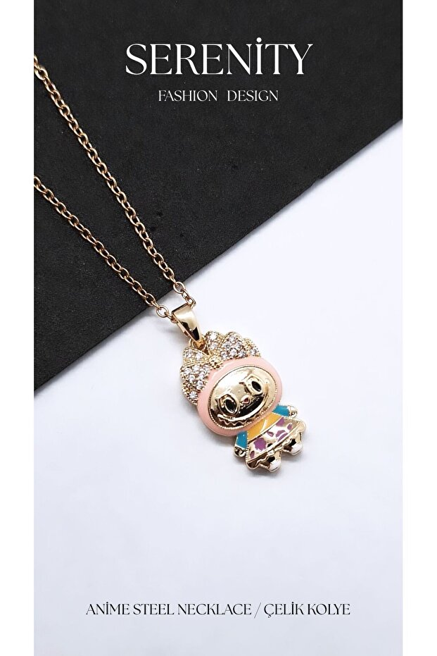 Labubu Figure Steel Necklace02