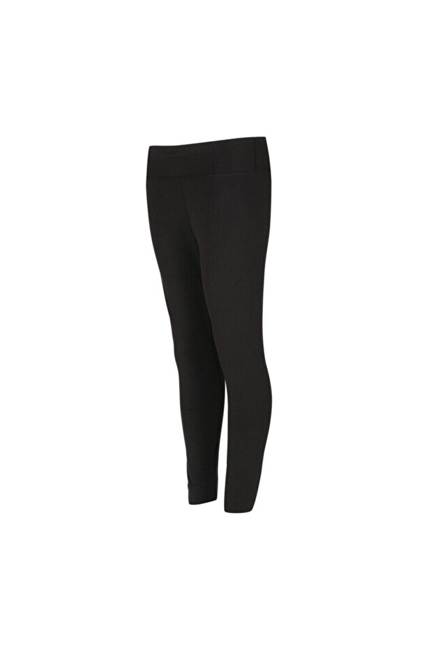 Women's Basic Normal Waist Narrow Leg Long Tights Black Ct125