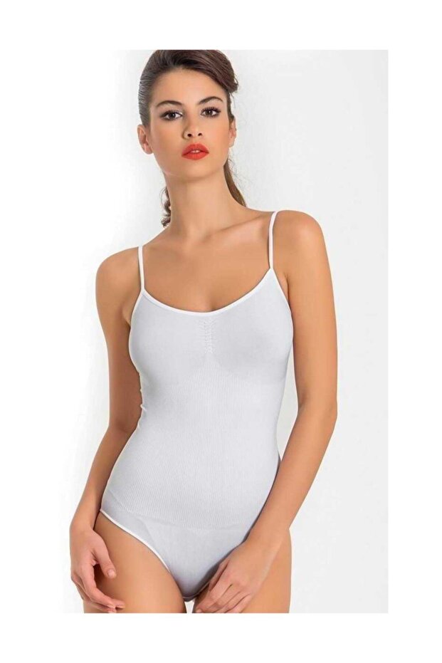 Mf Women's Corseted Thin Strap Snap Fastener Knitted Seamless Soft Body Mftwuwbdy190301