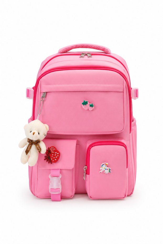 Kawaii Korean Style Orthopedic Domestic School Bag with Accessories Girls Boys Bag