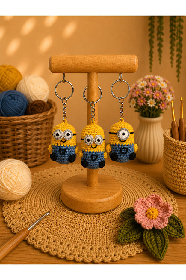 Amigurumi Knitted Keychain - Handmade Bag Accessory and Gift Figure